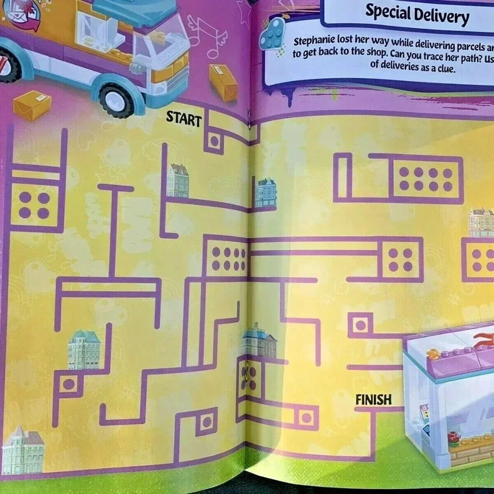 NEW Lego Friends HELLO HEARTLAKE Activity Book + Mini Figure